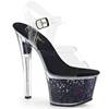 Pleaser - SKY308GF Sandale à bride à la cheville, Pole dance chaussures - Chaussures de pole dance - Noir/Transparent Product image